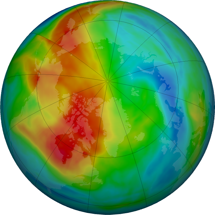 Arctic ozone map for 20 December 2017